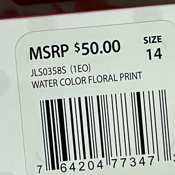 Isaac Mizrahi Pink Water Color Floral Print Size 14 - Picture 9 of 10